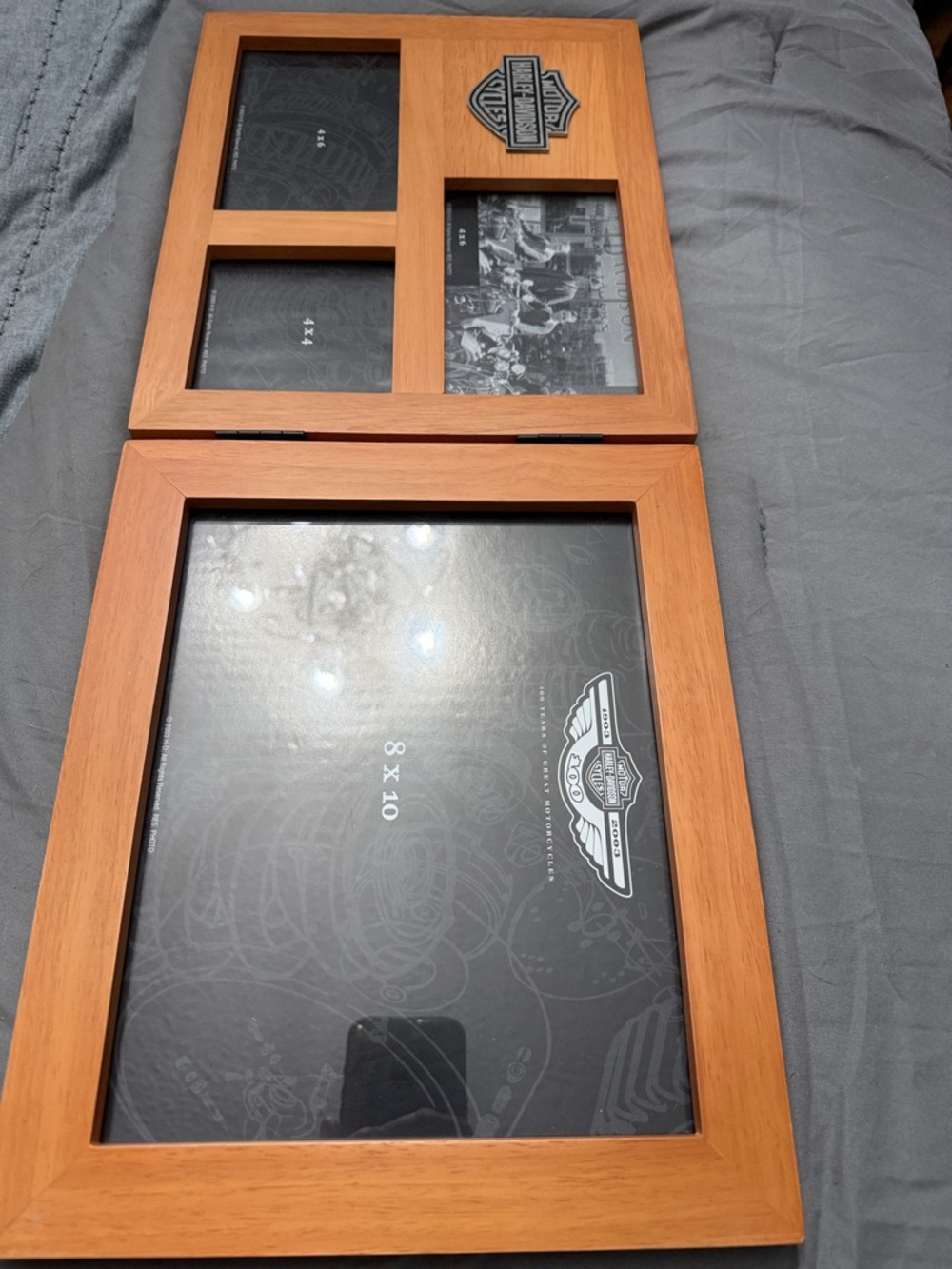 Harley-Davidson Wood Photo Frame in Warm Brown